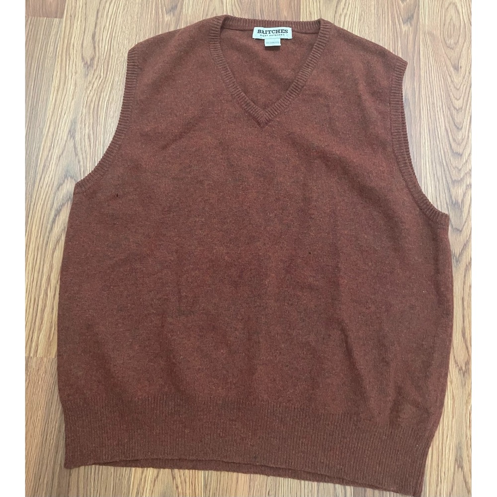 Britches Sweater Vest Mens Extra Large Great Outdoors Lambswool V Neck